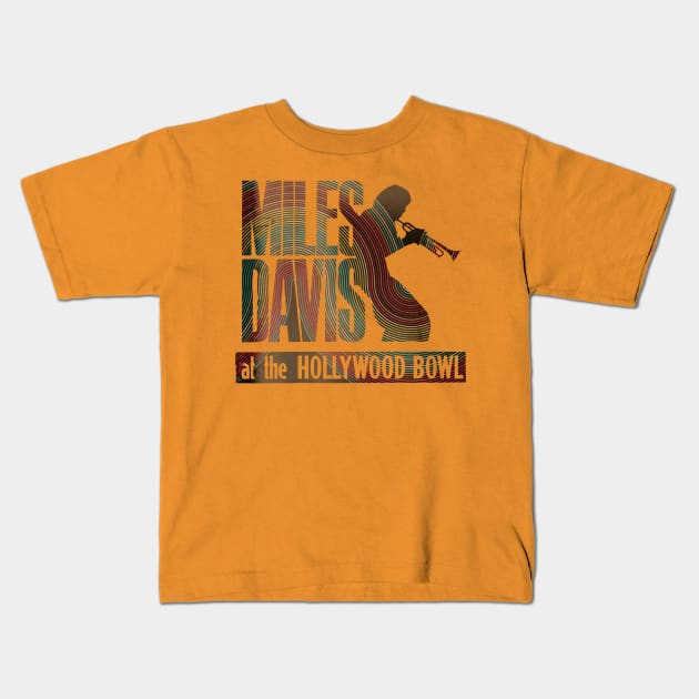 miles davis silhouette Kids T-Shirt by HAPPY TRIP PRESS